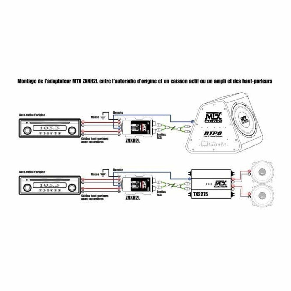 Adaptateur Audio Jack Mtx Audio 8 V