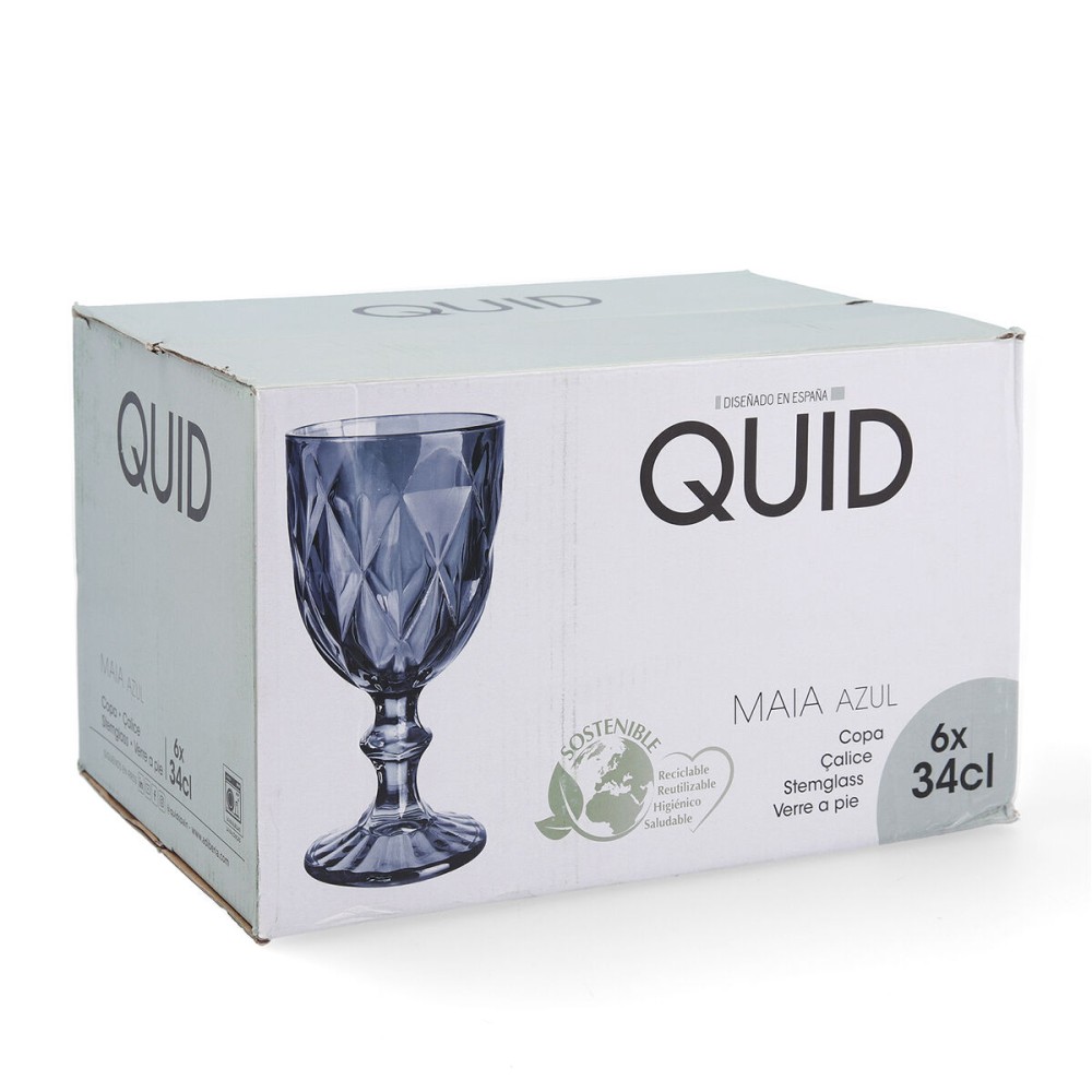 Verre Quid Maia Bleu verre 340 ml (6 Unités)