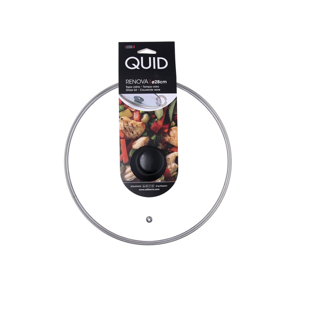 Couvercle pour marmite Quid Renova Transparent verre Ø 28 cm (6 Unités)