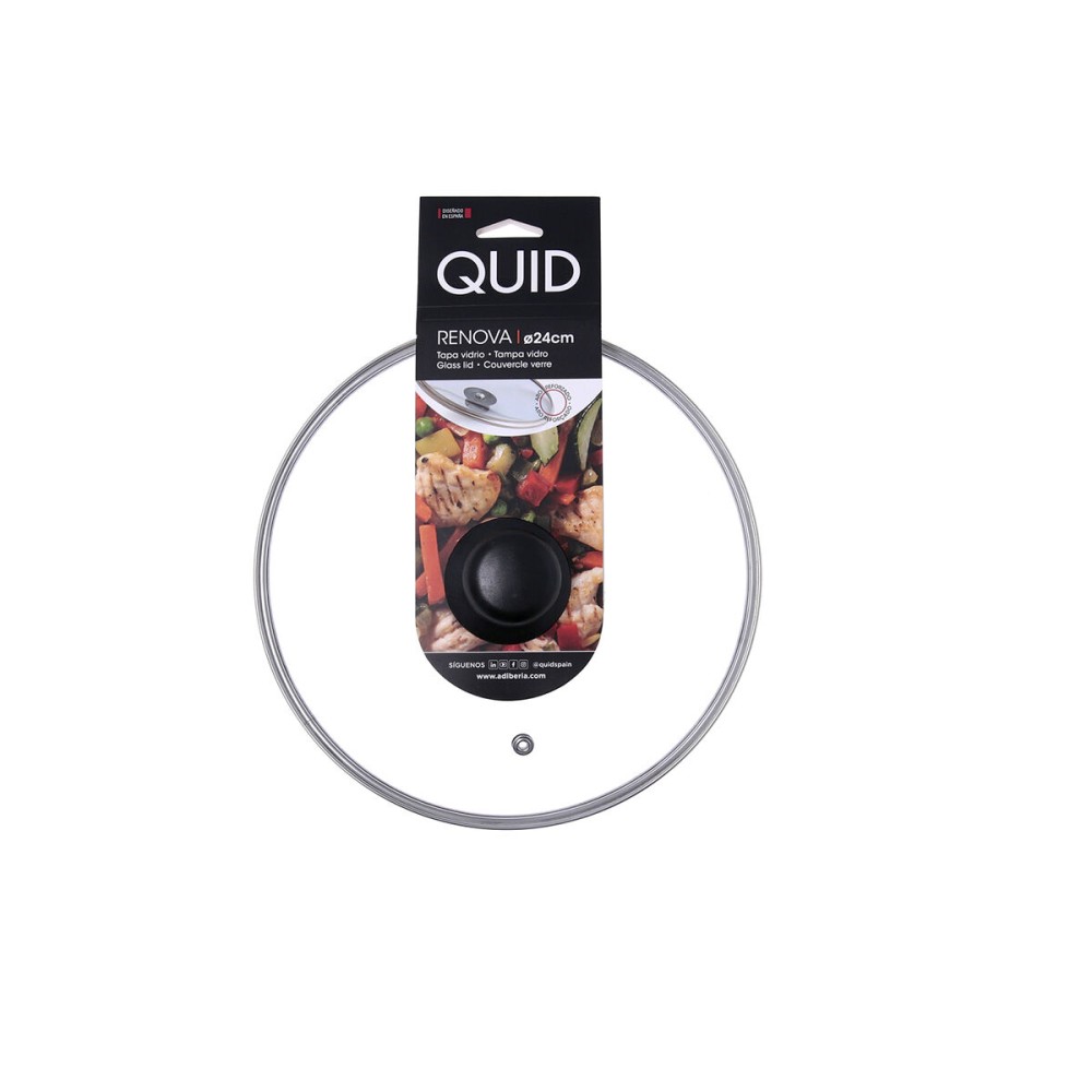 Couvercle pour marmite Quid Renova Transparent verre Ø 24 cm (6 Unités)