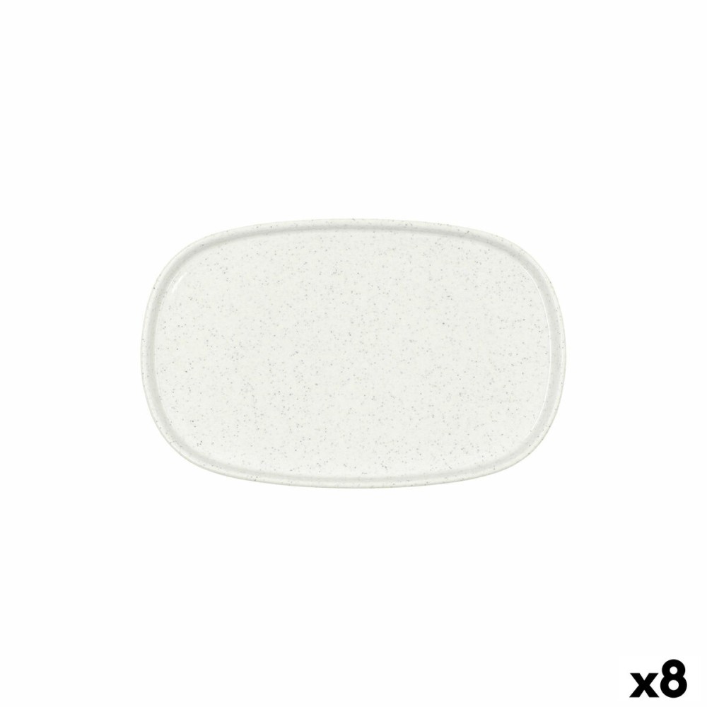 Plateau apéritif Bidasoa Elite Blanc 18,5 x 11,5 cm (8 Unités)