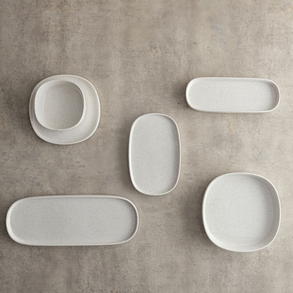 Plateau apéritif Bidasoa Elite Blanc 18,5 x 11,5 cm (8 Unités)