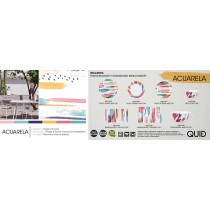 Plateau apéritif Quid Acuarela Rose 25 x 15 x 2 cm (12 Unités)
