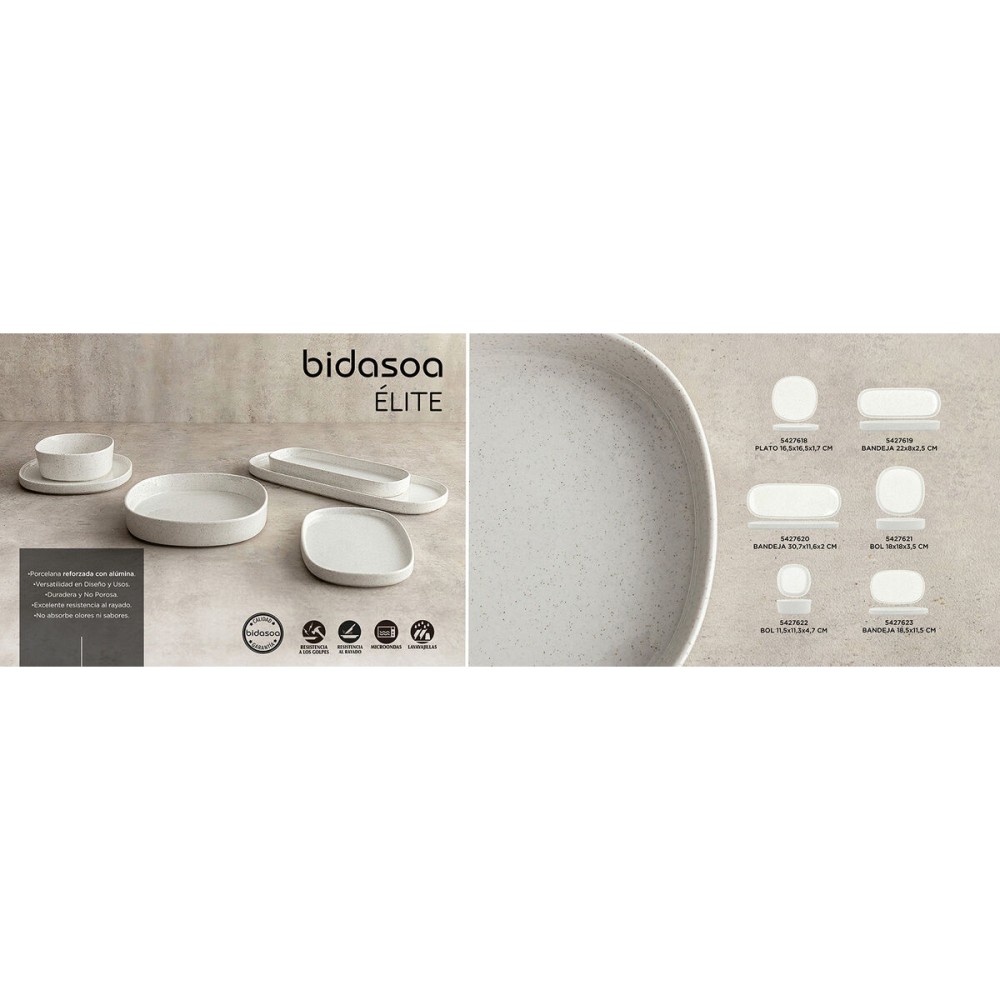 Plateau apéritif Bidasoa Elite Blanc 22 x 8 x 25 cm (8 Unités)
