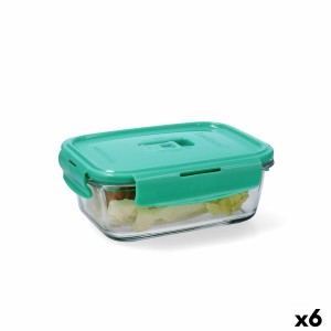 Lunchbox hermetisch Luminarc Turquesa türkis Glas 820 ml (6 Stück)