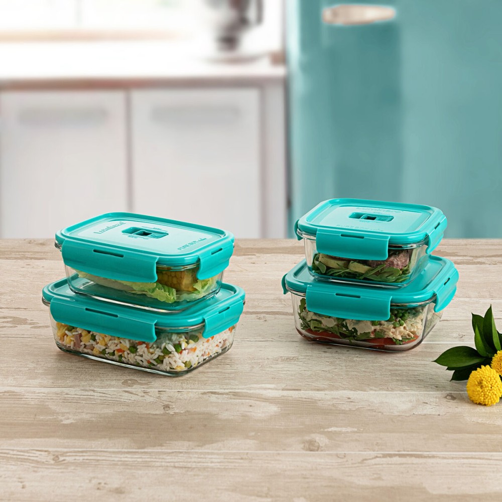 Boîte à lunch hermétique Luminarc Turquesa Turquoise verre 820 ml (6 Unités)