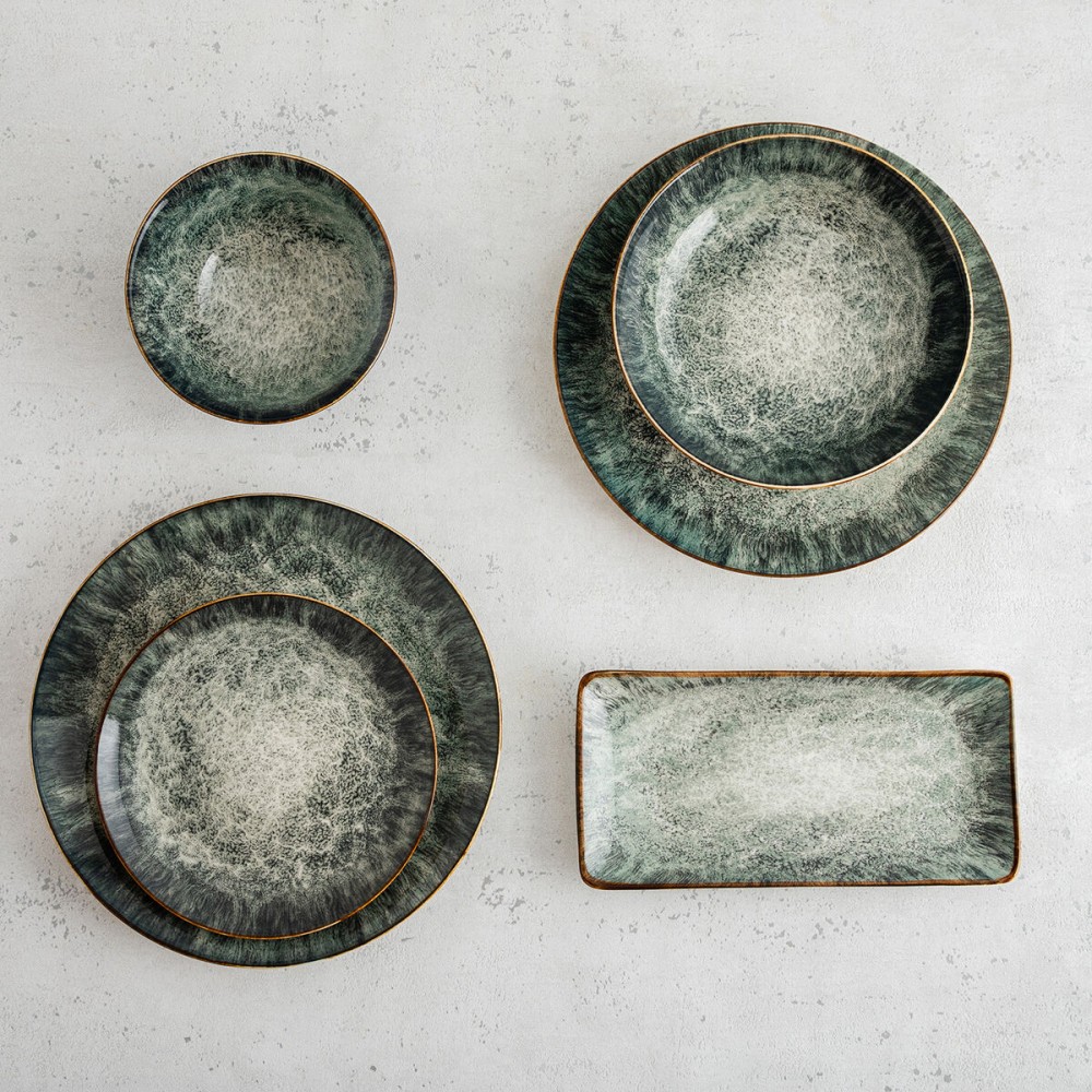 Snack tray Bidasoa Stela Green 27,5 x 16,3 cm (6 Units)