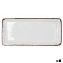 Snack tray Bidasoa Orion Hydrozero White 34 x 16 cm (6 Units)
