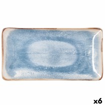 Tablett für Snacks Bidasoa Aura Weiß 27,5 x 16,3 cm (6 Stück)