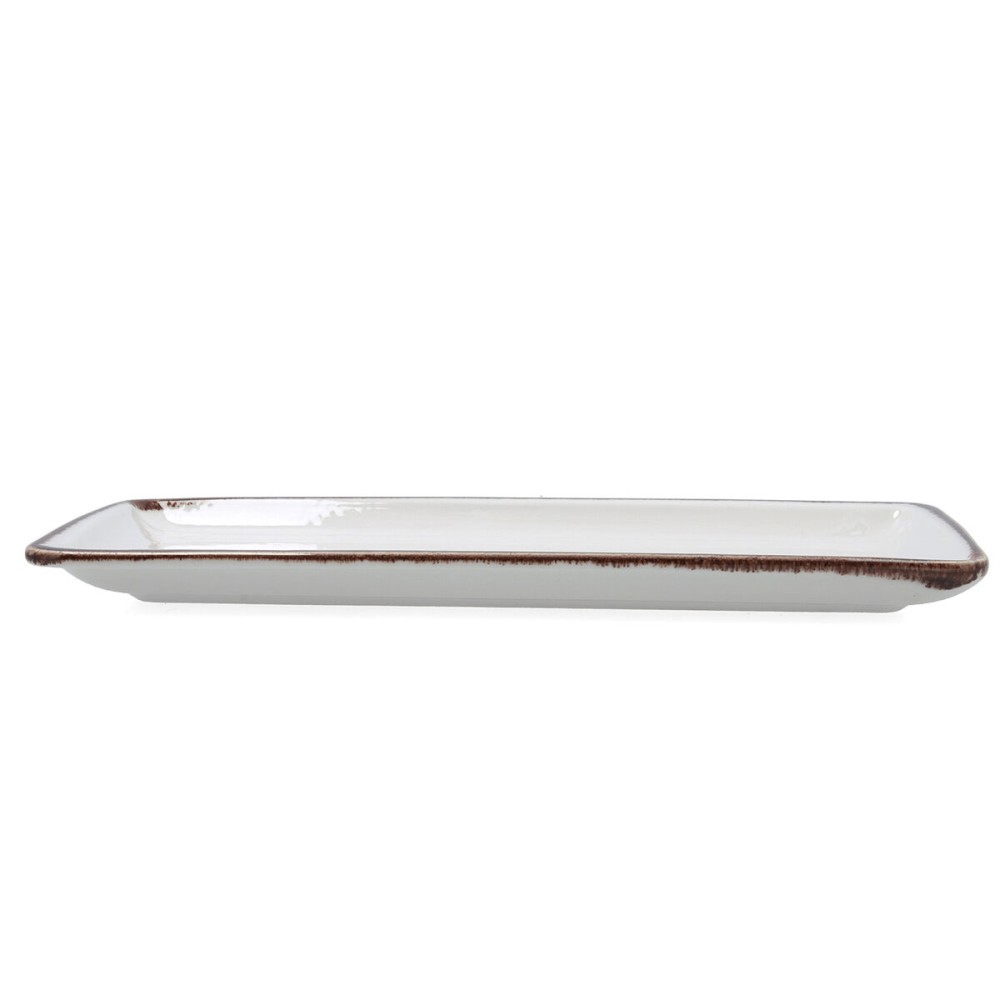 Tablett für Snacks Bidasoa Orion Hydrozero Weiß 34 x 16 cm (6 Stück)