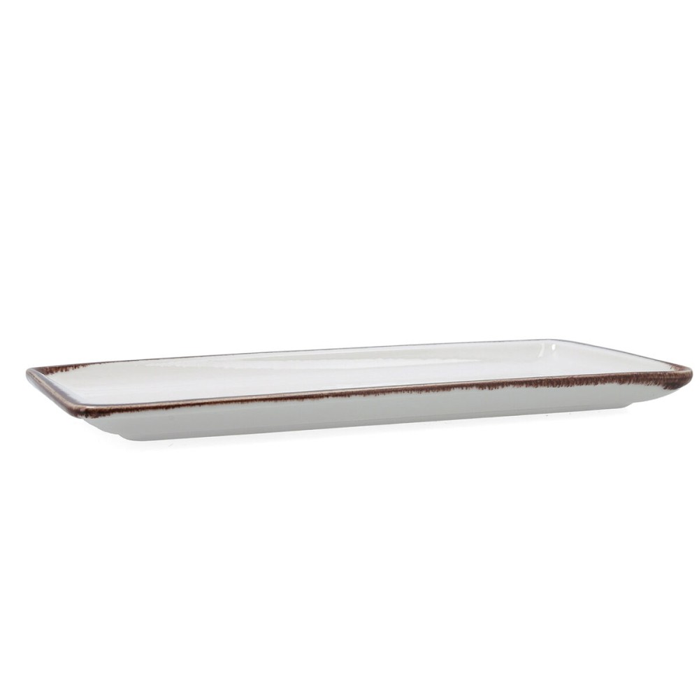 Snack tray Bidasoa Orion Hydrozero White 34 x 16 cm (6 Units)
