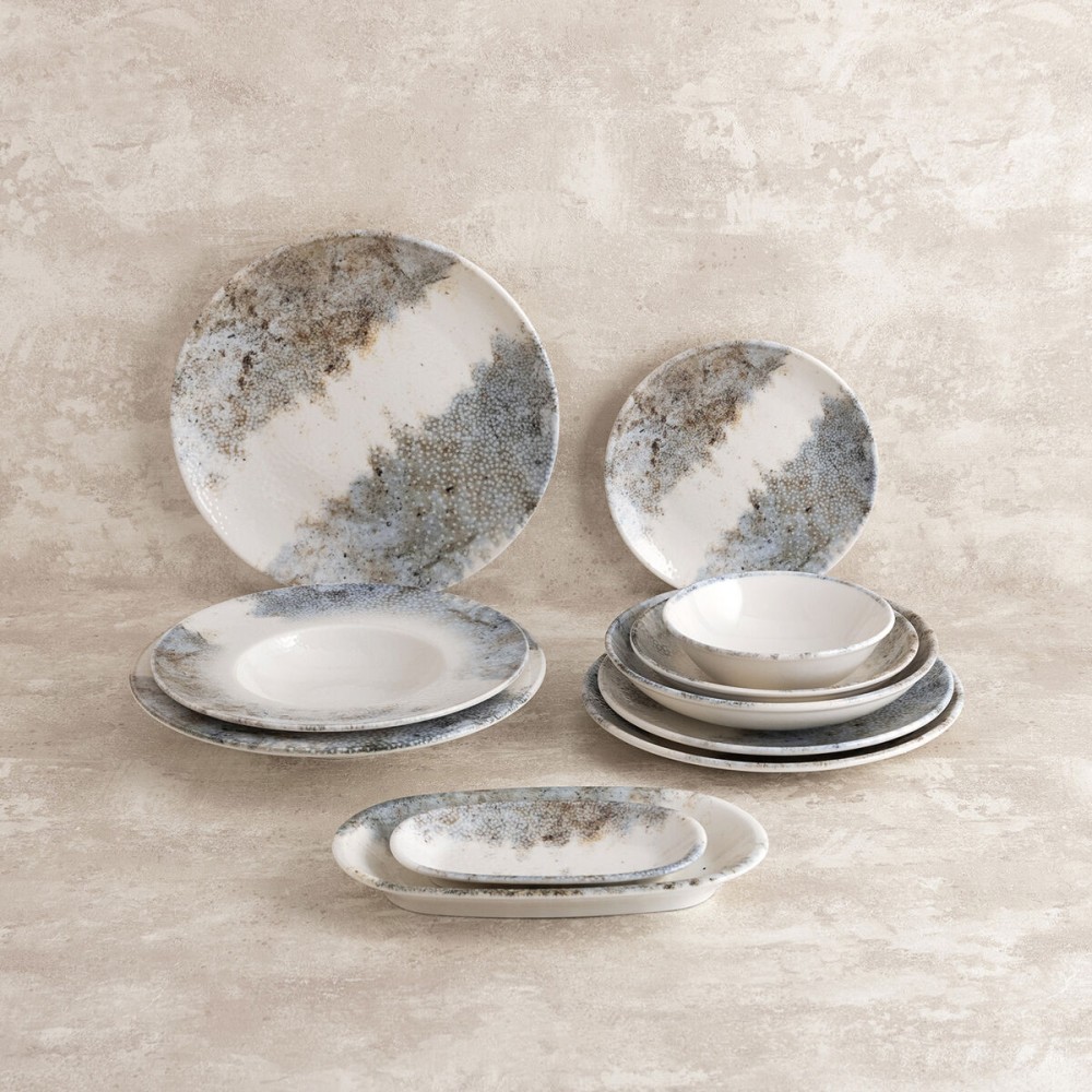Snack tray Bidasoa Polaris Hydrozero Beige 19 x 11 cm (6 Units)