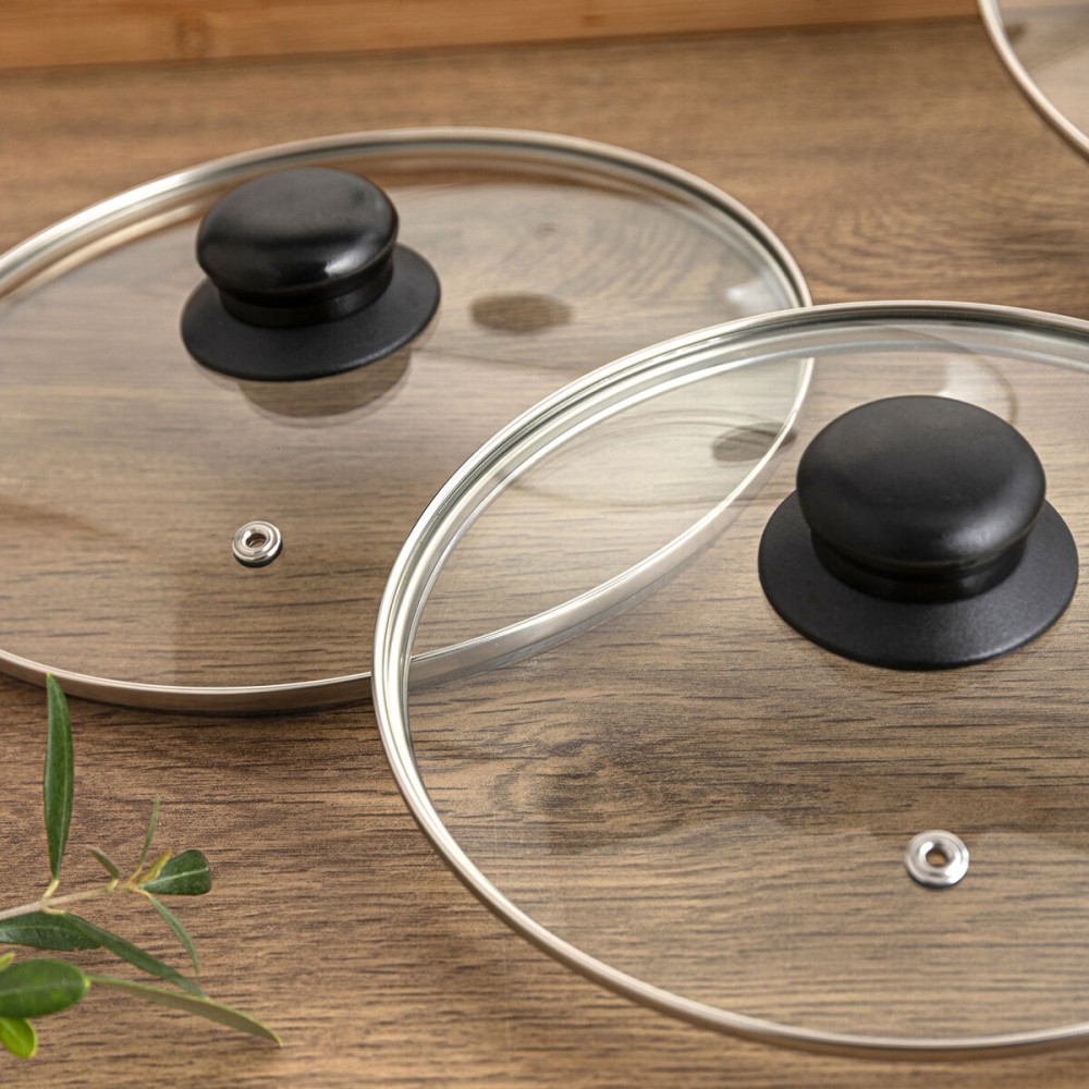 Pan lid Quid Renova Transparent Glass Ø 22 cm (6 Units)