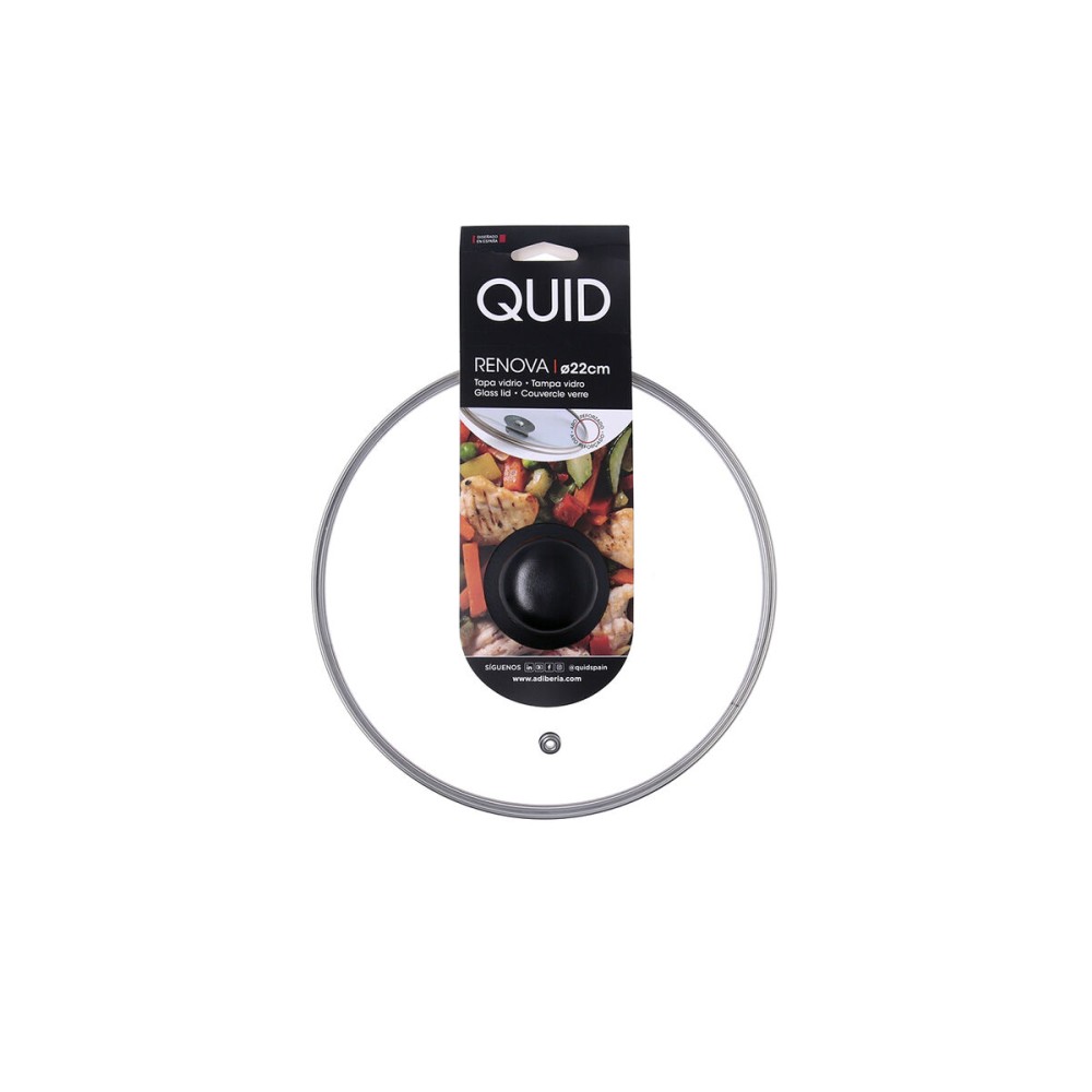 Pan lid Quid Renova Transparent Glass Ø 22 cm (6 Units)