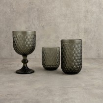Wineglass Bidasoa Elite Grey Glass 350 ml (6 Units)