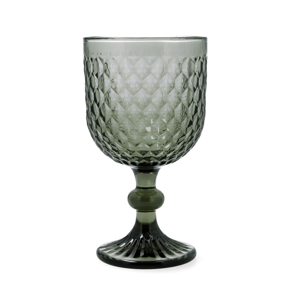 Wineglass Bidasoa Elite Grey Glass 350 ml (6 Units)