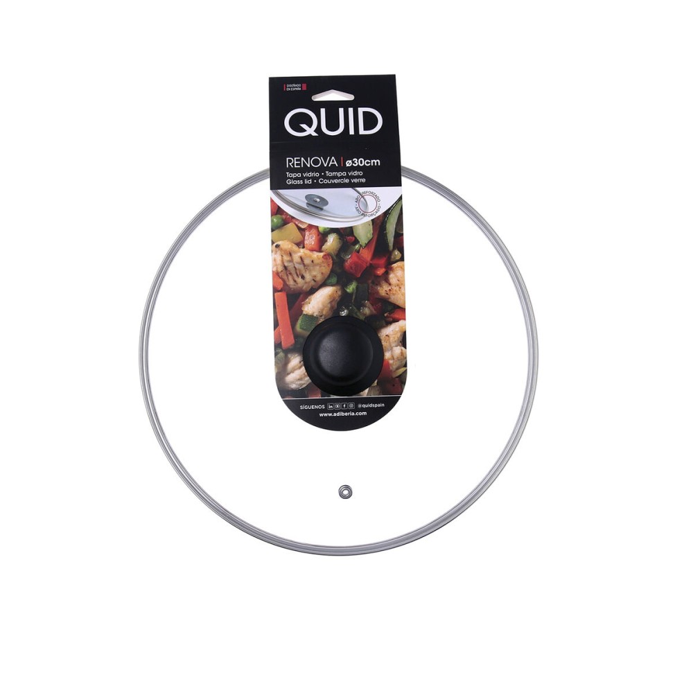 Pan lid Quid Renova Transparent Glass Ø 30 cm (6 Units)