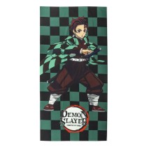 Serviette de plage Demon Slayer Vert 100 % polyester 70 x 140 cm