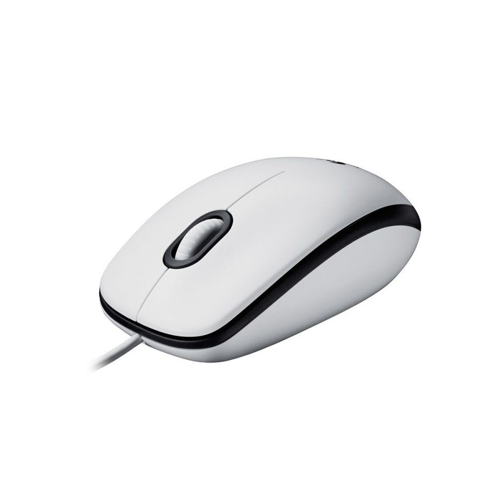 Mouse with Cable and Optical Sensor Logitech 910-006764 White 1000 dpi