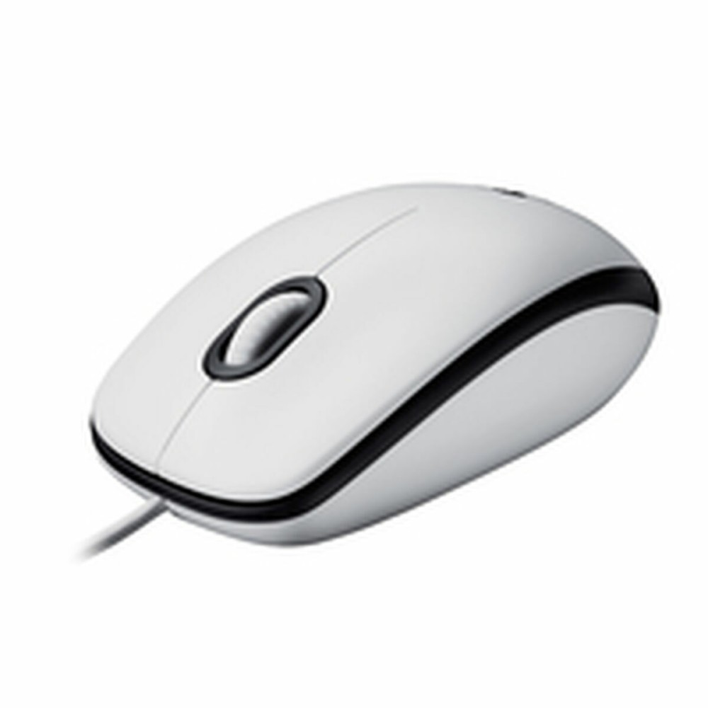 Mouse with Cable and Optical Sensor Logitech 910-006764 White 1000 dpi