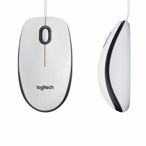 Mouse with Cable and Optical Sensor Logitech 910-006764 White 1000 dpi