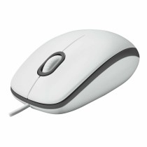 Mouse with Cable and Optical Sensor Logitech 910-006764 White 1000 dpi