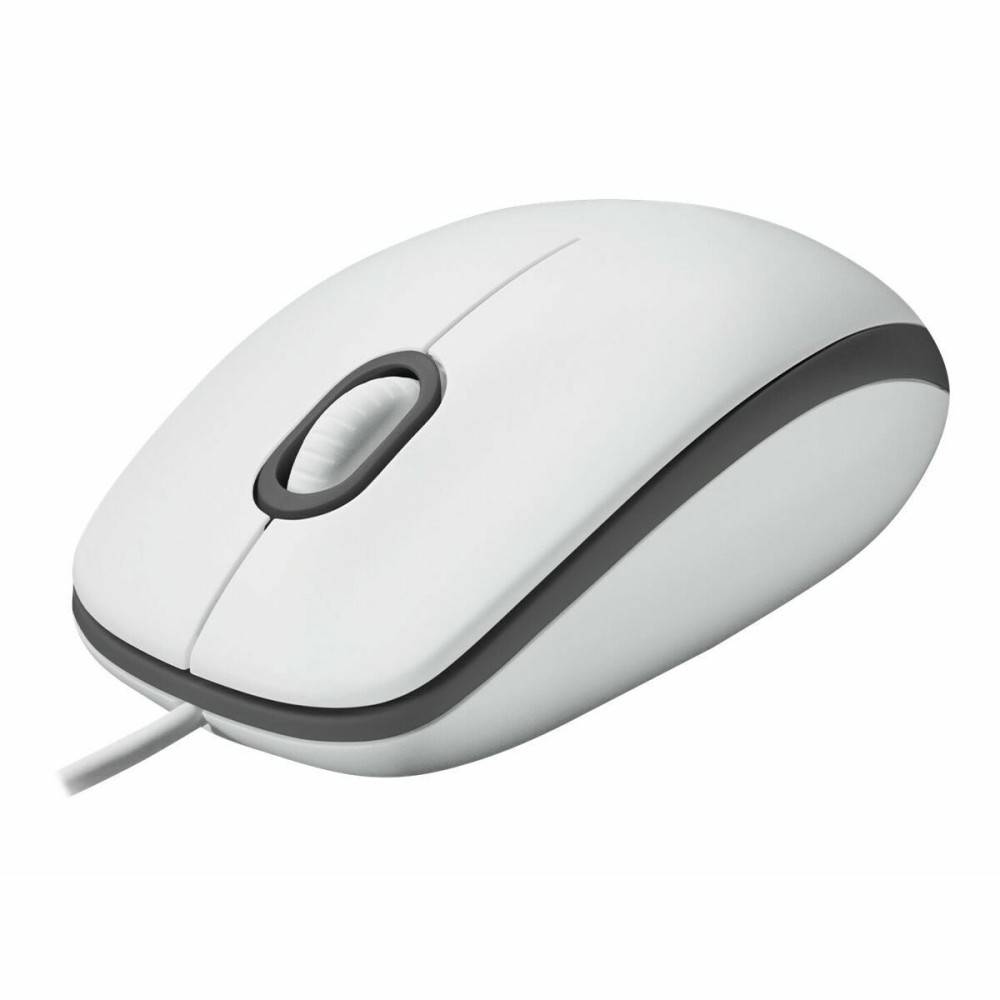 Mouse with Cable and Optical Sensor Logitech 910-006764 White 1000 dpi
