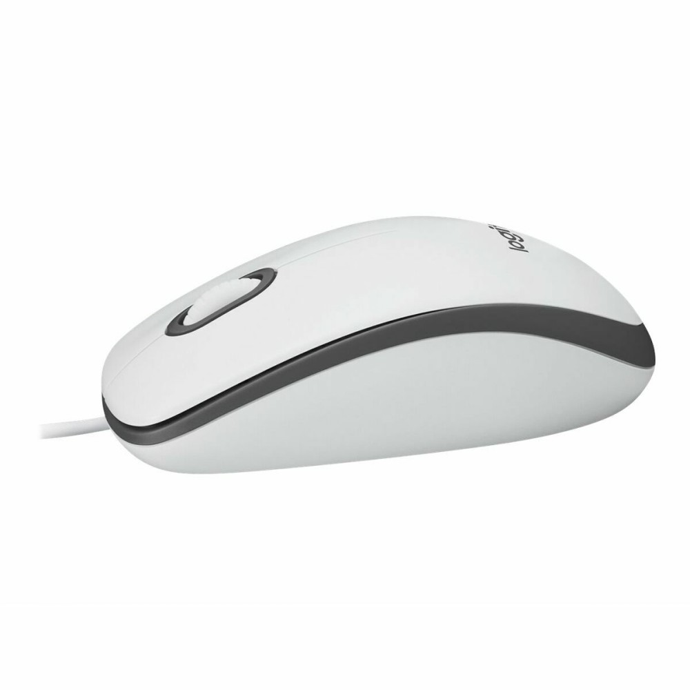 Mouse with Cable and Optical Sensor Logitech 910-006764 White 1000 dpi