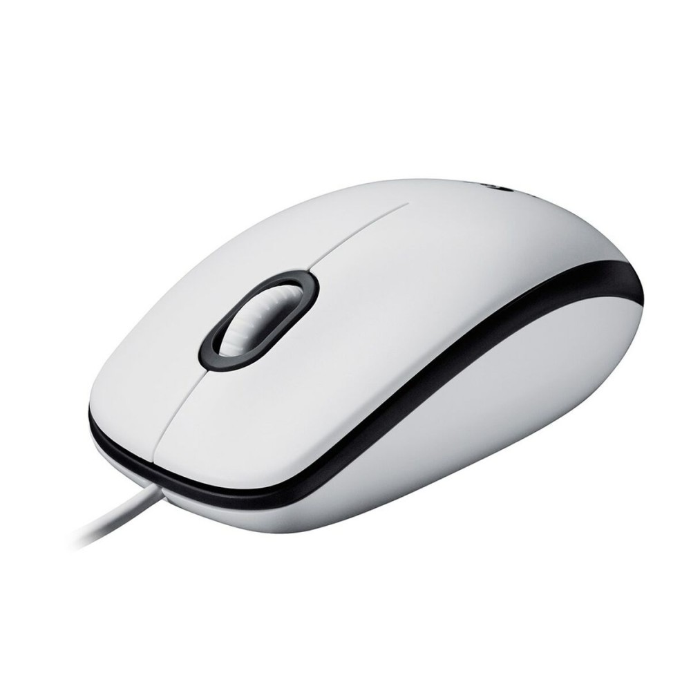 Mouse with Cable and Optical Sensor Logitech 910-006764 White 1000 dpi