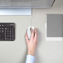 Souris avec Câble et Capteur Optique Logitech 910-006764 Blanc 1000 dpi