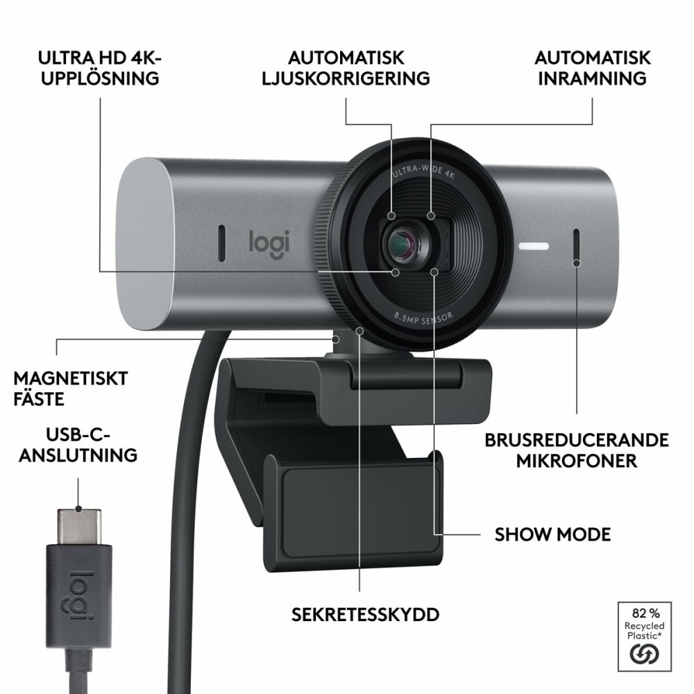 Webcam Logitech 960-001559 4K Ultra HD