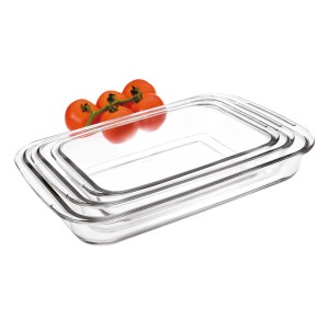 Ofenpfanne Ibili 34,5 X 20,5 X 5 CM 39,3 X 23,6 X 5 CM 29,5 X 17,5 X 5 CM Durchsichtig Metall Kunststoff 1 L 3 Stück (3 Stücke)