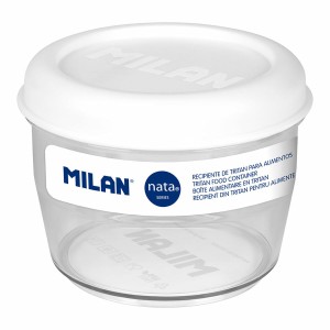 Lunchbox hermetisch Milan 500 ml Weiß Durchsichtig Kunststoff kreisförmig Ø 12 cm