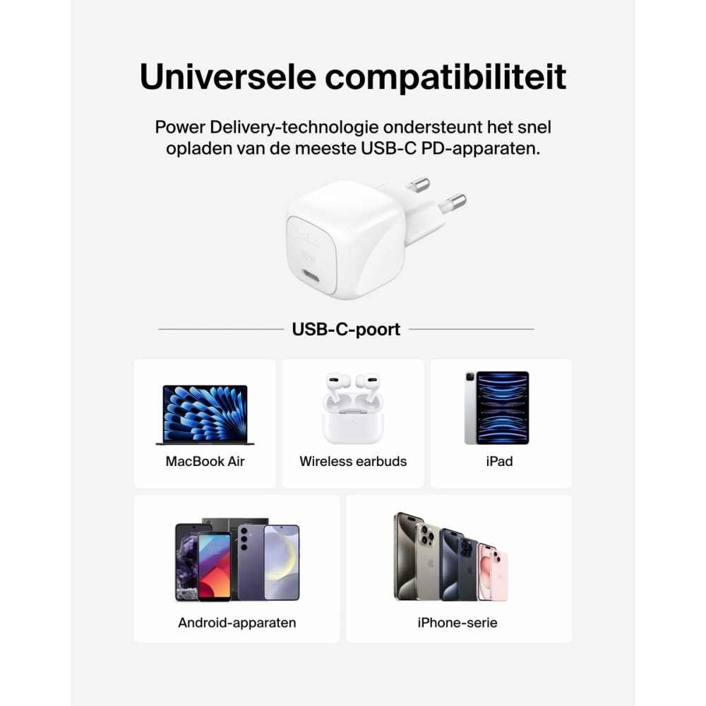 Câble USB vers Lightning Belkin WCA008KQ1MWH-B5