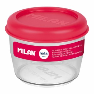 Lunchbox hermetisch Milan 500 ml Rosa Durchsichtig Kunststoff kreisförmig Ø 12 cm