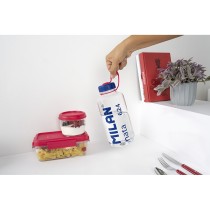 Lunchbox hermetisch Milan 500 ml Rosa Durchsichtig Kunststoff kreisförmig Ø 12 cm