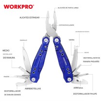 Multiwerkzeug Workpro 15 in 1 Blau