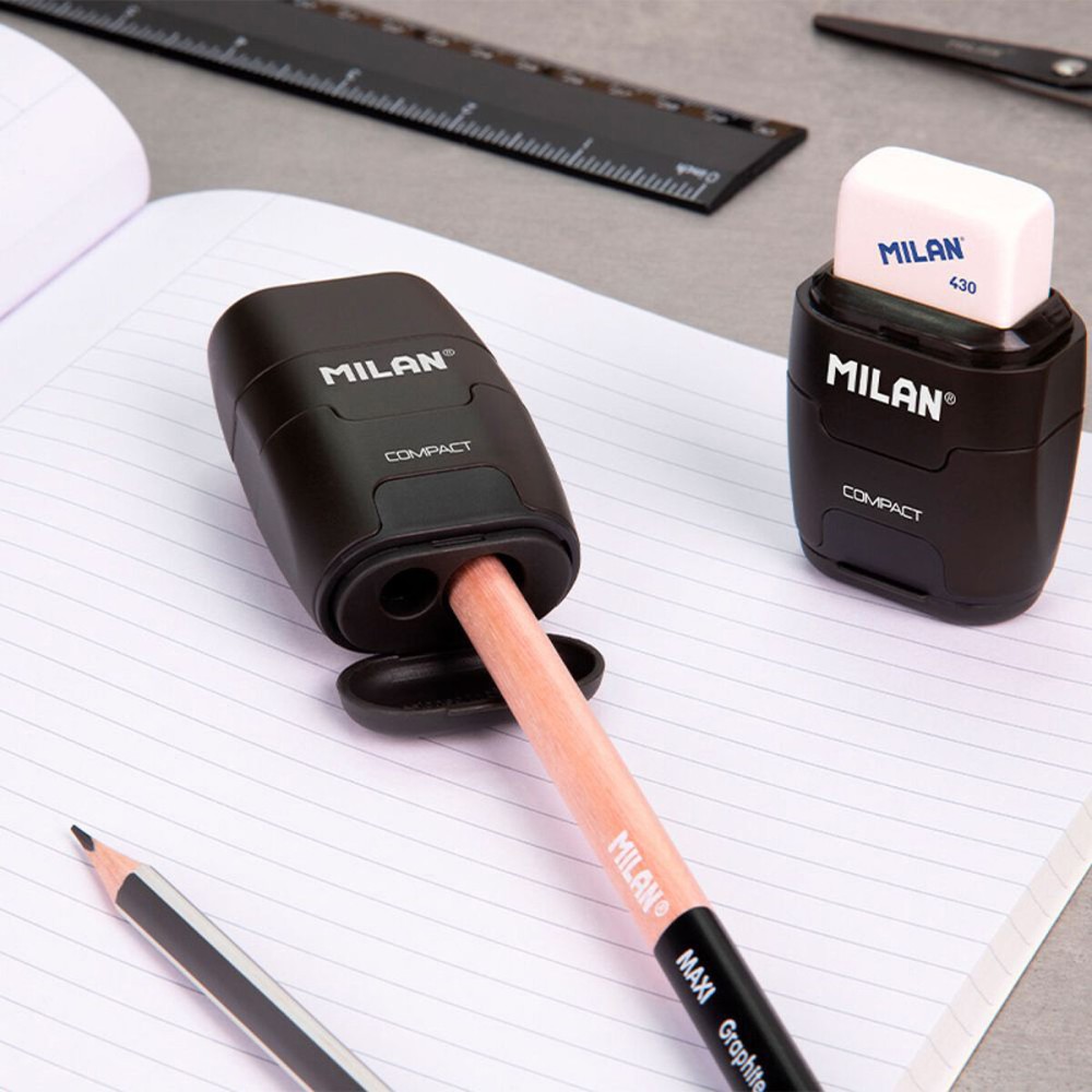 Pencil Sharpener Milan compactserie especial shadow Black Natural rubber