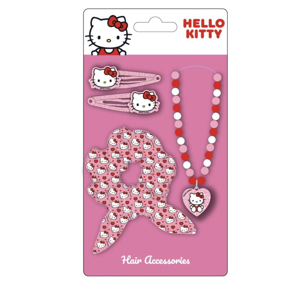 Accessoires pour les Cheveux Hello Kitty Rose 4 Pièces