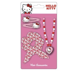 Accessoires pour les Cheveux Hello Kitty Rose 4 Pièces