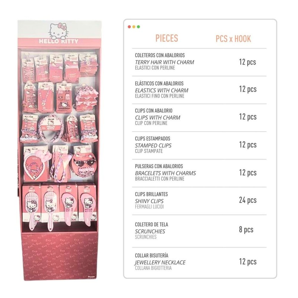 Hair Clips Hello Kitty Pink