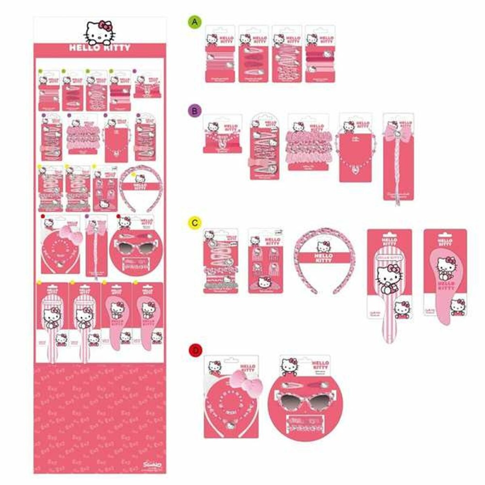 Hair Clips Hello Kitty Pink