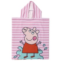 Serviette poncho avec capuche Peppa Pig Rose 50 x 115 cm