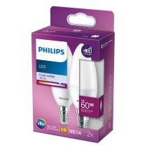 Kerzenförmige LED-Glühbirne Philips E 7 W E14 806 lm Ø 3,8 x 11,4 cm 2 Stück (4000 K)