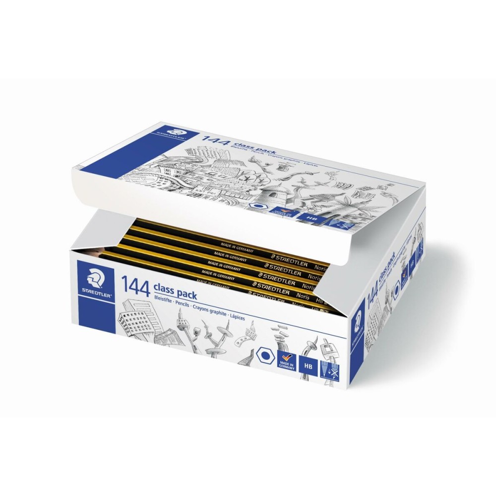 Ensemble de Crayons Staedtler NORIS HB Hexagonal HB 144 Pièces (7 Unités)