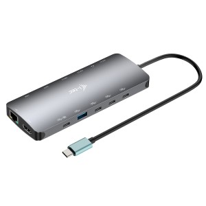 Hub USB i-Tec C31NANOTRIPLEDOCKPD Grau