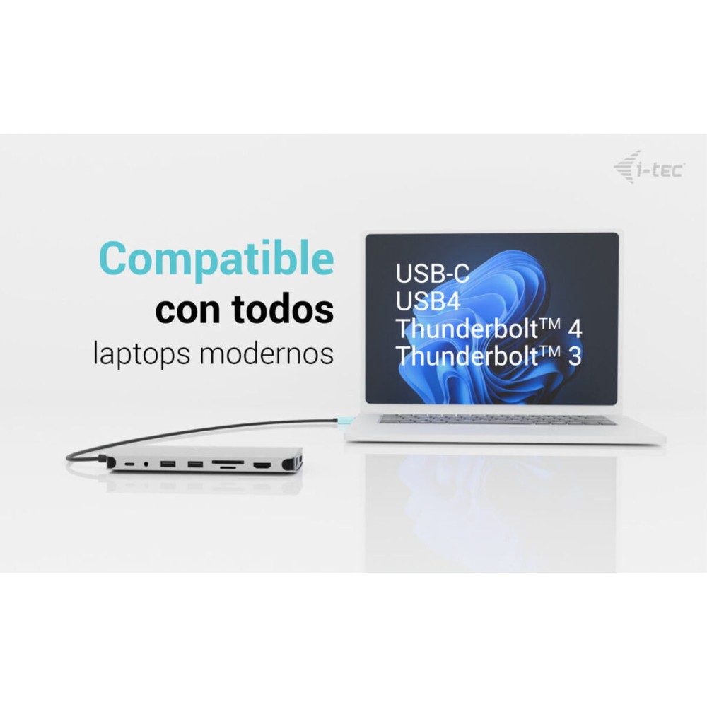 Hub USB i-Tec C31NANOTRIPLEDOCKPD Grau