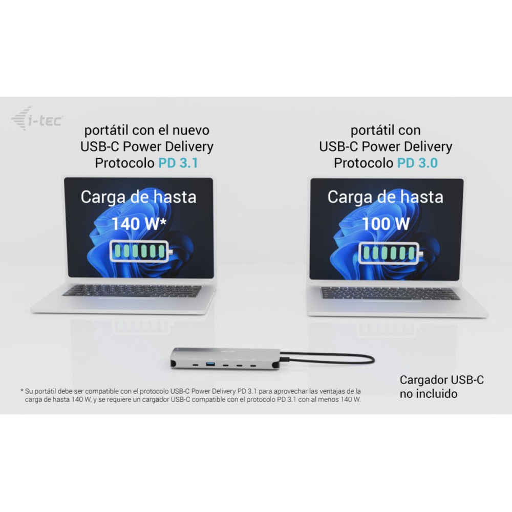 Hub USB i-Tec C31NANOTRIPLEDOCKPD Grau