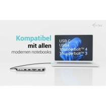 Hub USB i-Tec C31NANOTRIPLEDOCKPD Grau