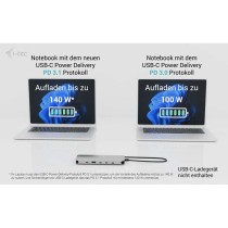 Hub USB i-Tec C31NANOTRIPLEDOCKPD Grau